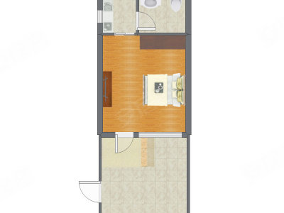 1室0厅 29.16平米