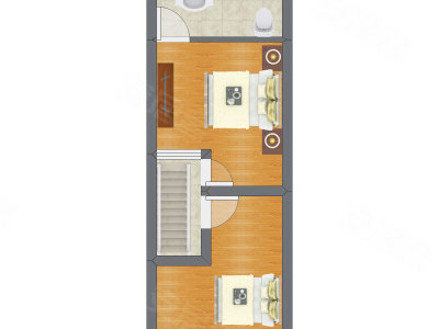 2室1厅 38.00平米