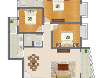 3室2厅 120.23平米