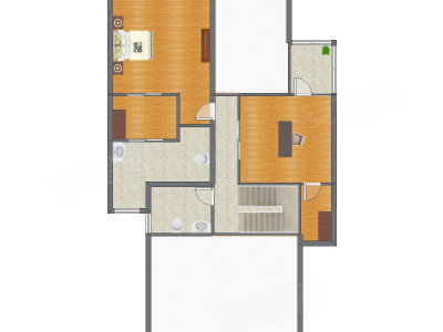 3室2厅 261.00平米户型图