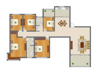 5室2厅 198.55平米