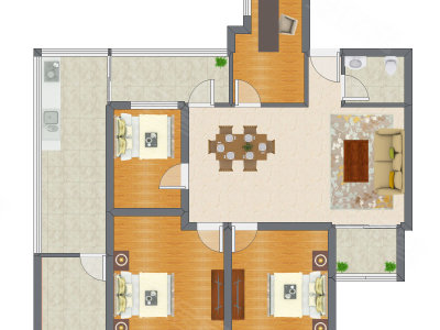 4室2厅 96.60平米