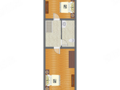 2室2厅 44.04平米