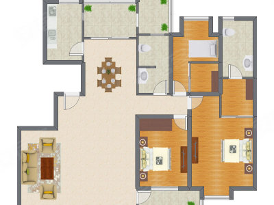 3室2厅 183.55平米