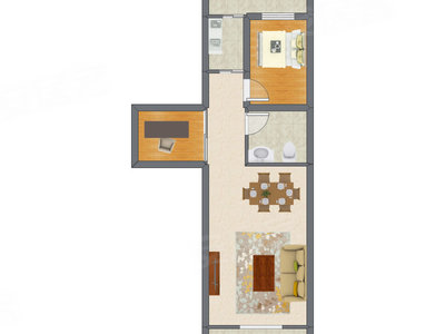2室2厅 79.01平米