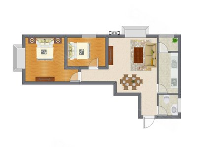 2室2厅 79.45平米