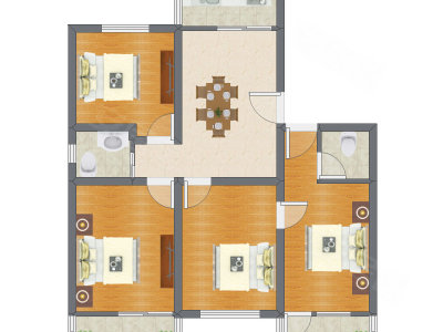 4室1厅 98.42平米