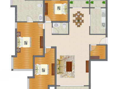 3室2厅 181.26平米