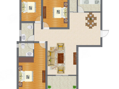 3室1厅 95.17平米