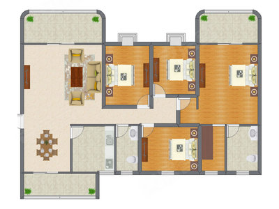 4室2厅 148.60平米