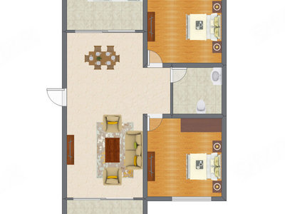 2室2厅 88.01平米