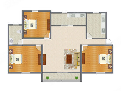 3室2厅 114.15平米