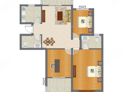 3室2厅 111.32平米