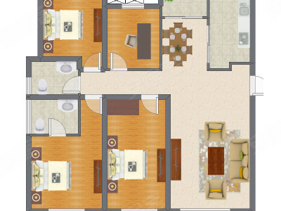 4室2厅 141.20平米