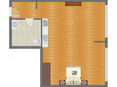 1室0厅 88.94平米户型图