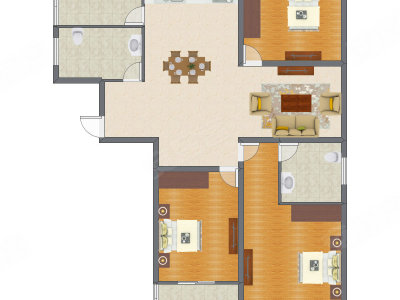 3室2厅 127.75平米