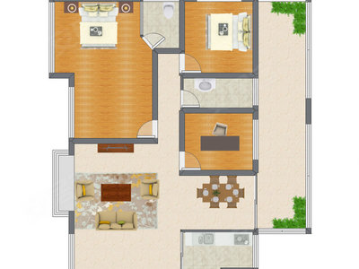 3室2厅 111.11平米