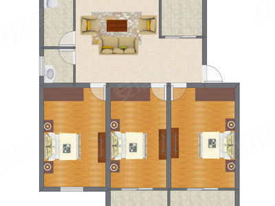 3室1厅 95.18平米