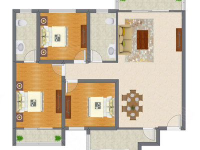 3室2厅 152.28平米