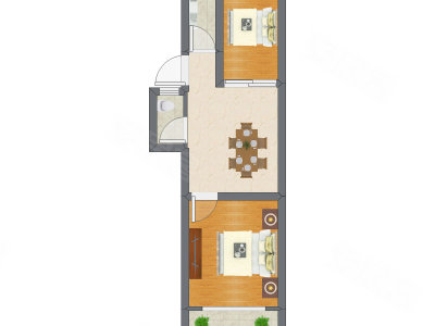 2室1厅 40.98平米
