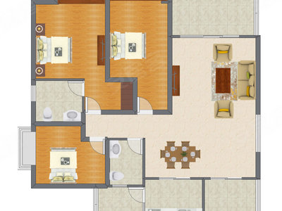 3室2厅 116.75平米