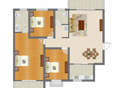 3室2厅 137.67平米
