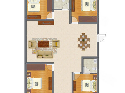 4室1厅 95.12平米