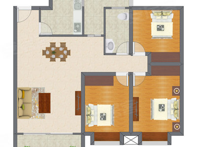 3室2厅 123.20平米