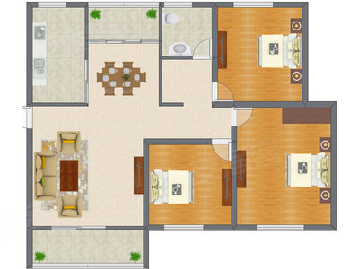 3室2厅 122.70平米