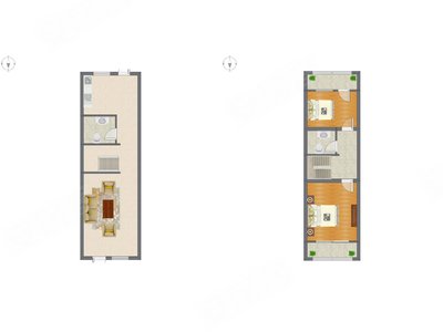 2室2厅 99.96平米