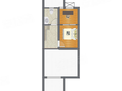 1室2厅 80.63平米户型图