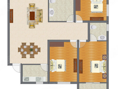3室2厅 102.85平米