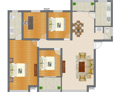 4室2厅 145.10平米