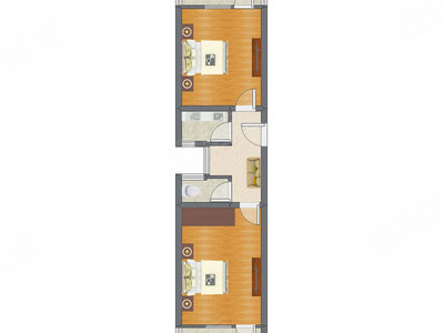 2室2厅 66.12平米
