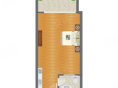 1室0厅 55.00平米