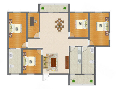 5室2厅 145.74平米