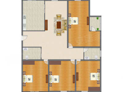 4室2厅 169.42平米