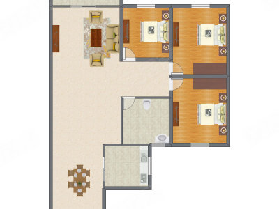 3室2厅 79.50平米