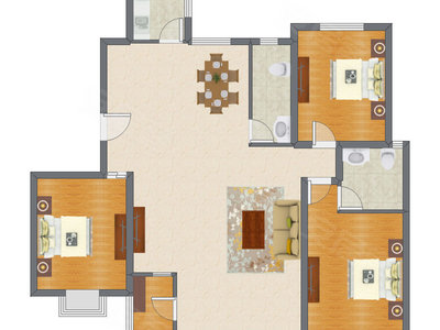 3室2厅 159.90平米
