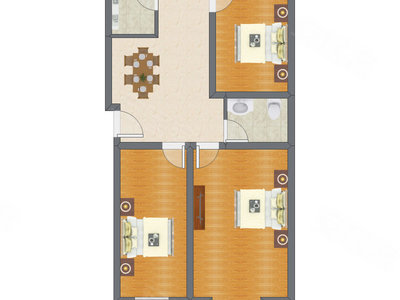 3室1厅 90.51平米