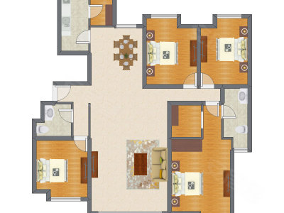 4室2厅 160.96平米
