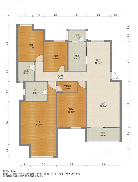 新港名城花园4室2厅2卫144.3㎡南550万