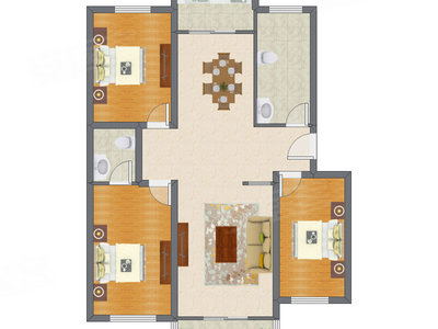 3室2厅 135.65平米