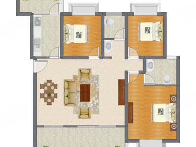3室2厅 116.41平米