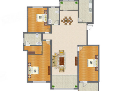 3室2厅 245.28平米