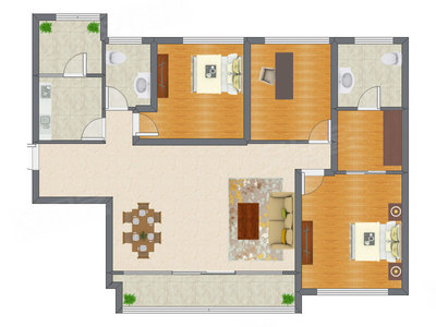 3室2厅 148.70平米