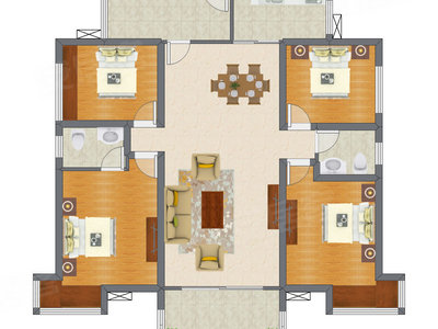 4室2厅 135.76平米