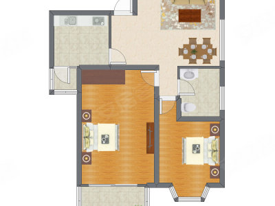 2室2厅 94.70平米