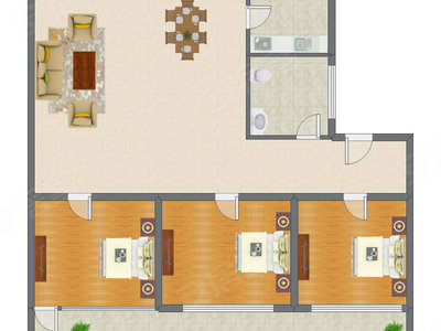3室2厅 175.00平米户型图