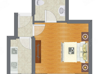 1室0厅 44.15平米